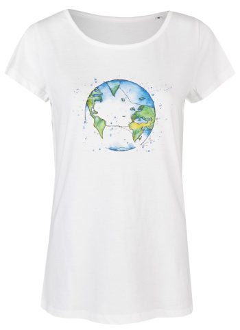 Basic Bio T-Shirt (ladies) Bubble Earth White