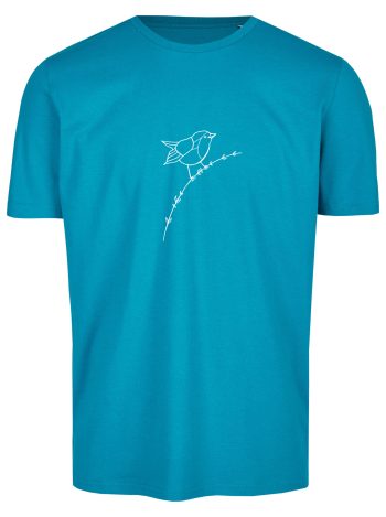 Basic Bio T-Shirt (men) Nr.3 Rotkehlchen Petrol GOTS