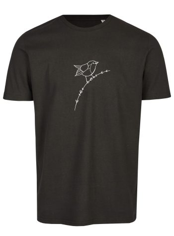 Basic Bio T-Shirt (men) Nr.3 Rotkehlchen Schwarz GOTS